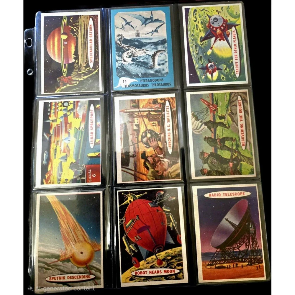 1957 Topps Space Cards Target Moon Vintage Sci-Fi Trading Card Lot Original